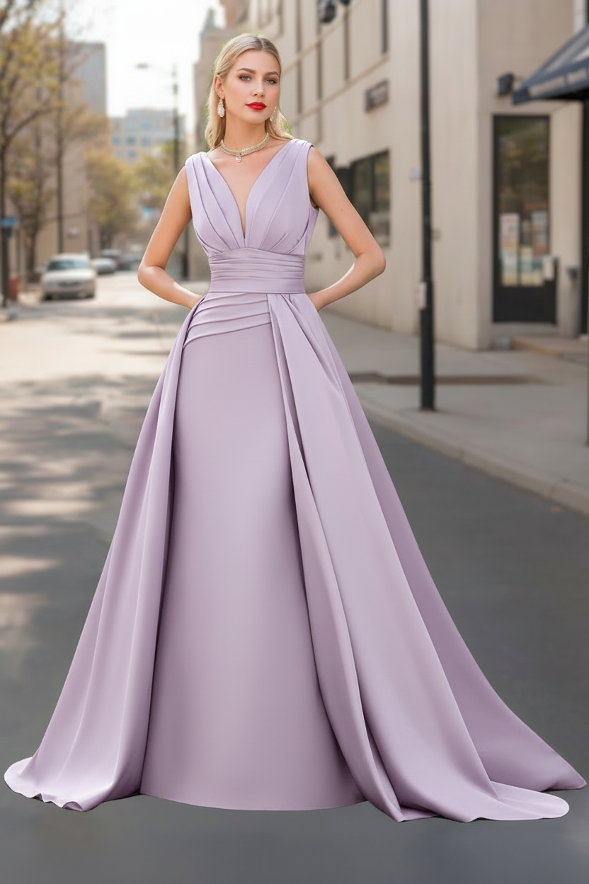 A-Line/Princess V-Neck Sleeveless Luxurious Mother Of The Bride Dresses