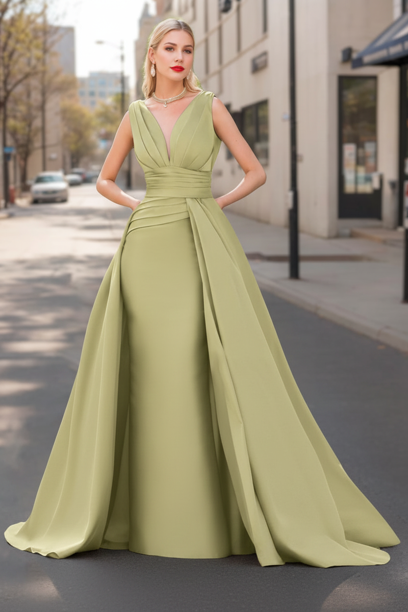 A-Line/Princess V-Neck Sleeveless Luxurious Mother Of The Bride Dresses