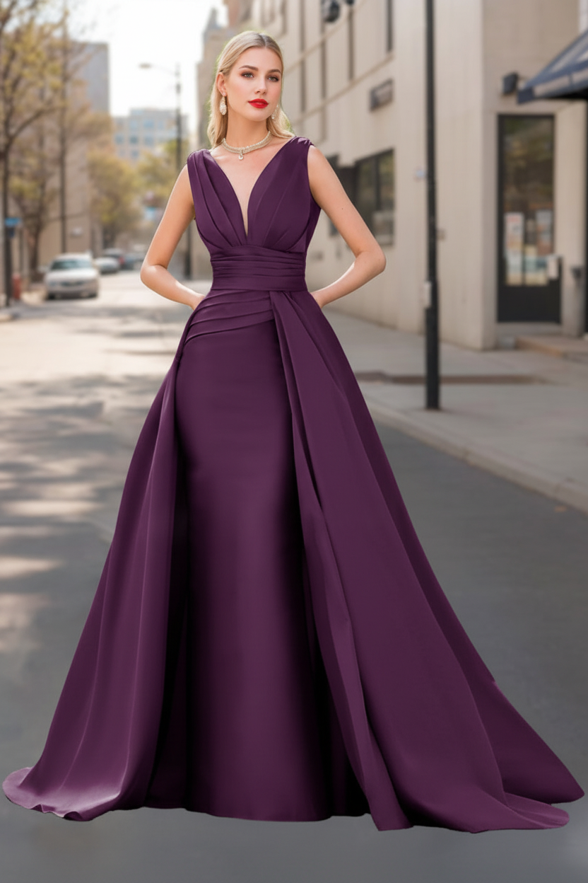 A-Line/Princess V-Neck Sleeveless Luxurious Mother Of The Bride Dresses