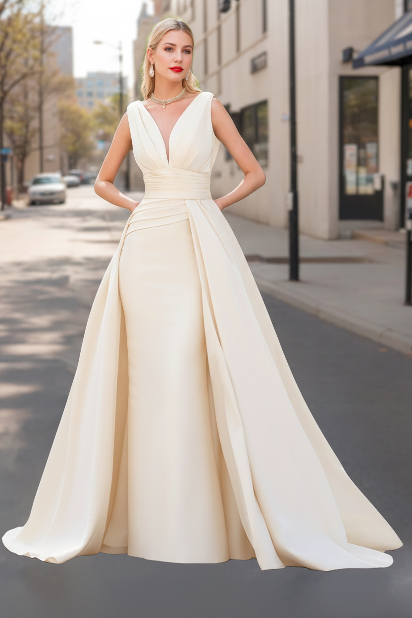 A-Line/Princess V-Neck Sleeveless Luxurious Mother Of The Bride Dresses