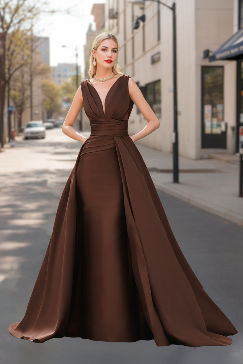 A-Line/Princess V-Neck Sleeveless Luxurious Mother Of The Bride Dresses