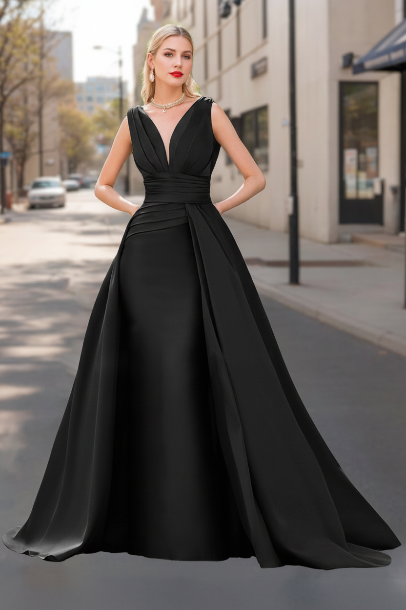 A-Line/Princess V-Neck Sleeveless Luxurious Mother Of The Bride Dresses