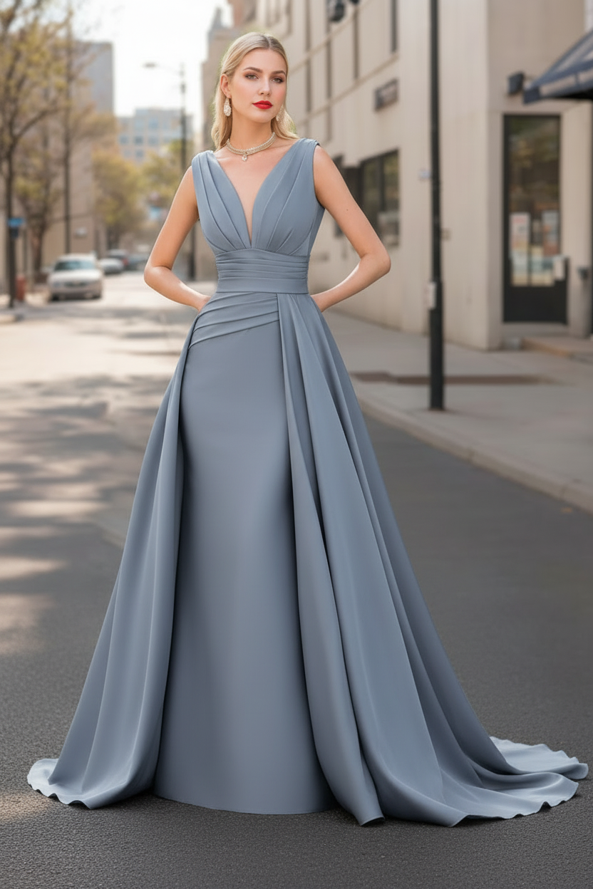 A-Line/Princess V-Neck Sleeveless Luxurious Mother Of The Bride Dresses