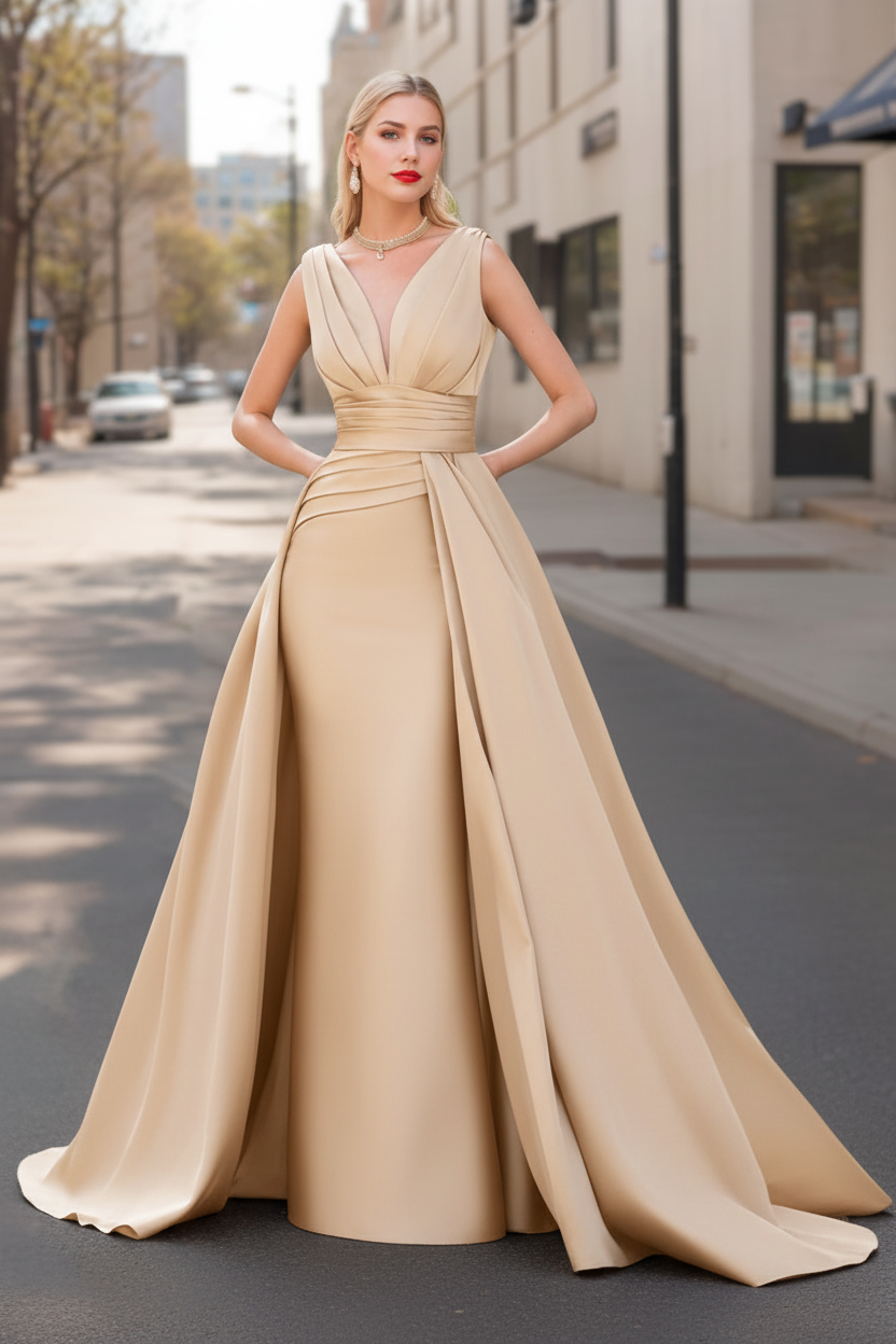 A-Line/Princess V-Neck Sleeveless Luxurious Mother Of The Bride Dresses