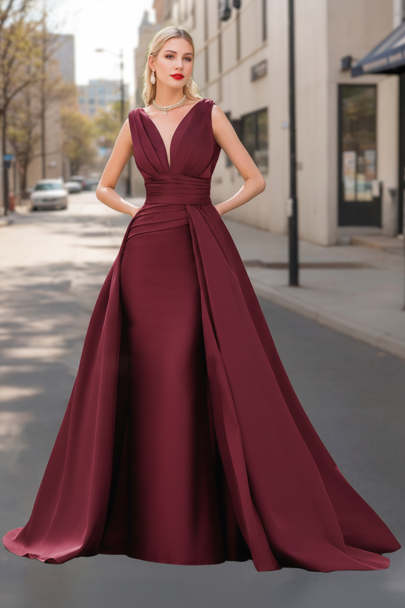 A-Line/Princess V-Neck Sleeveless Luxurious Mother Of The Bride Dresses