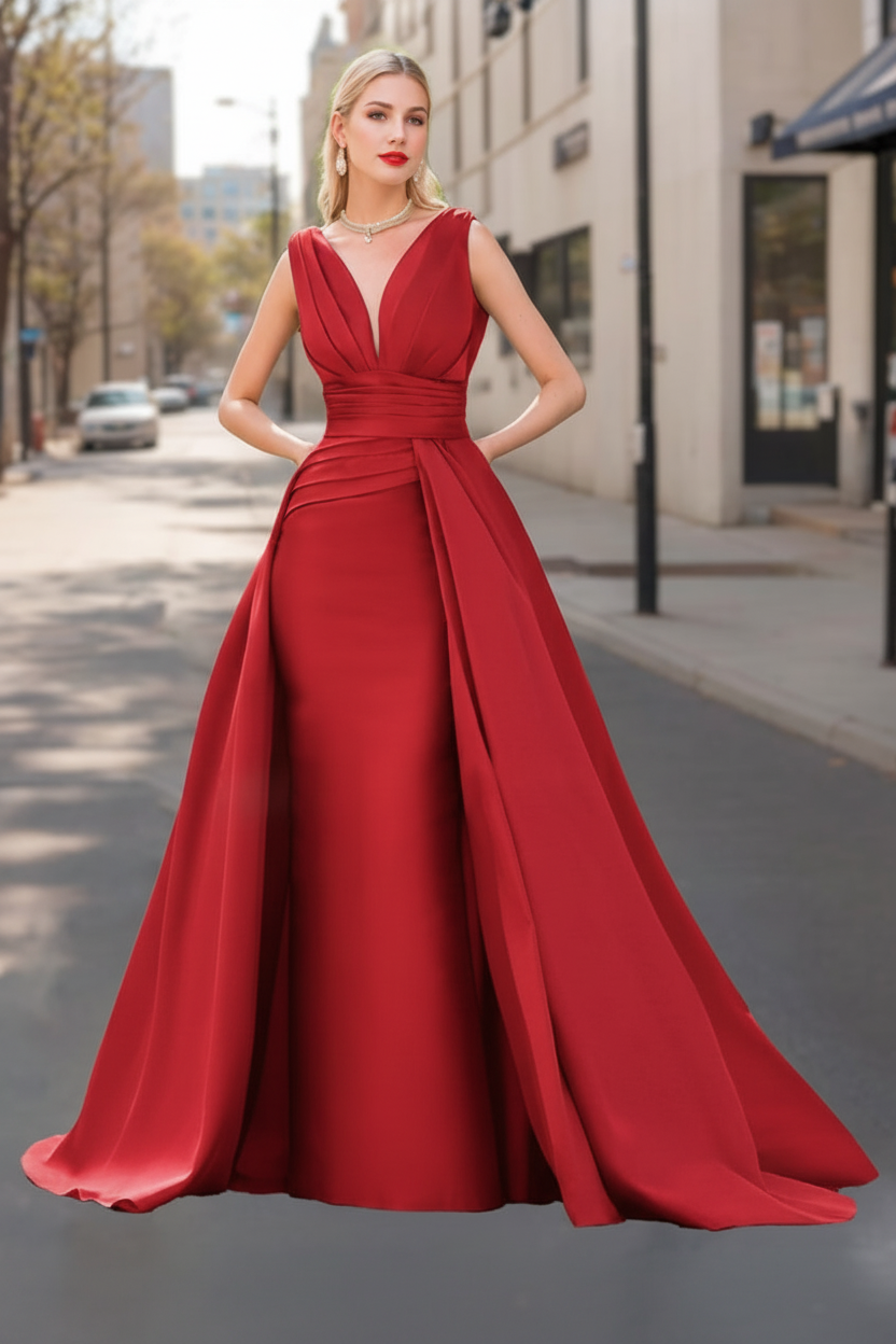 A-Line/Princess V-Neck Sleeveless Luxurious Mother Of The Bride Dresses