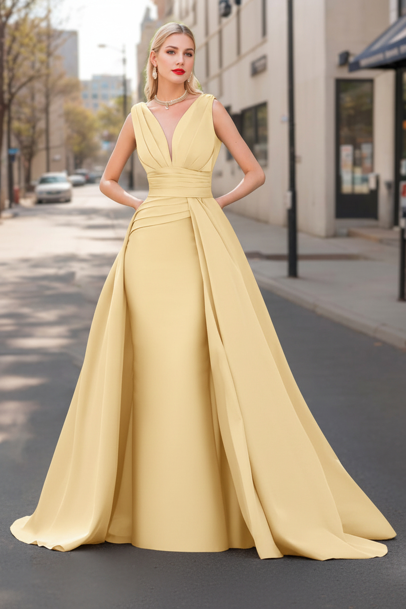 A-Line/Princess V-Neck Sleeveless Luxurious Mother Of The Bride Dresses