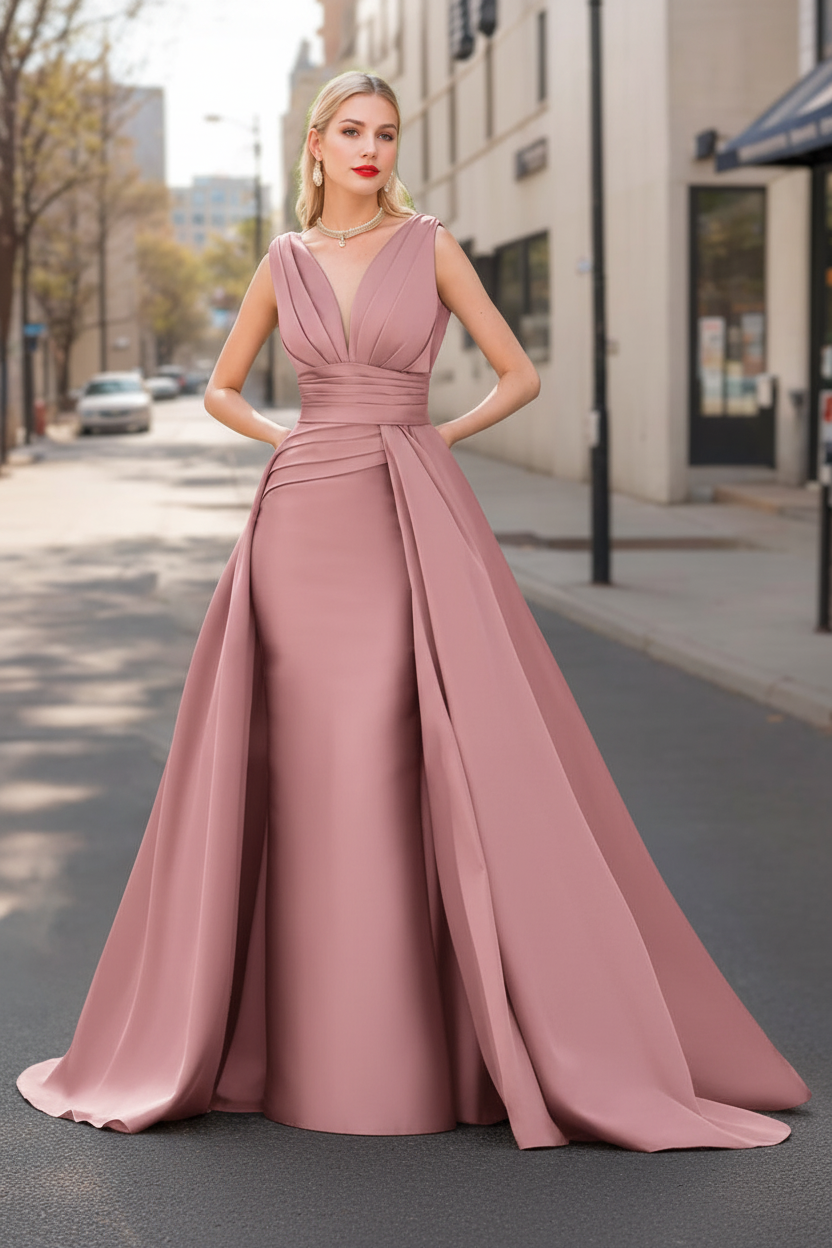 A-Line/Princess V-Neck Sleeveless Luxurious Mother Of The Bride Dresses