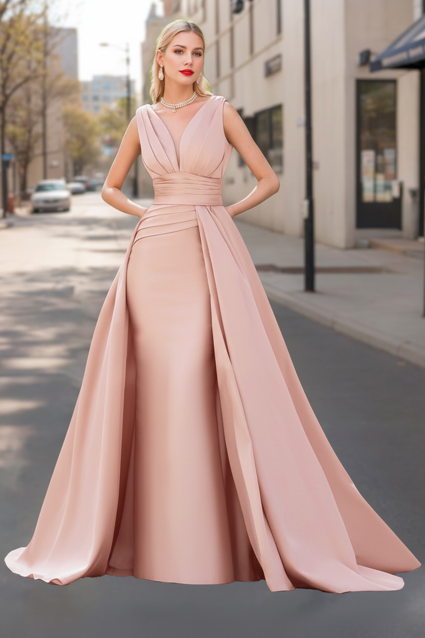 A-Line/Princess V-Neck Sleeveless Luxurious Mother Of The Bride Dresses