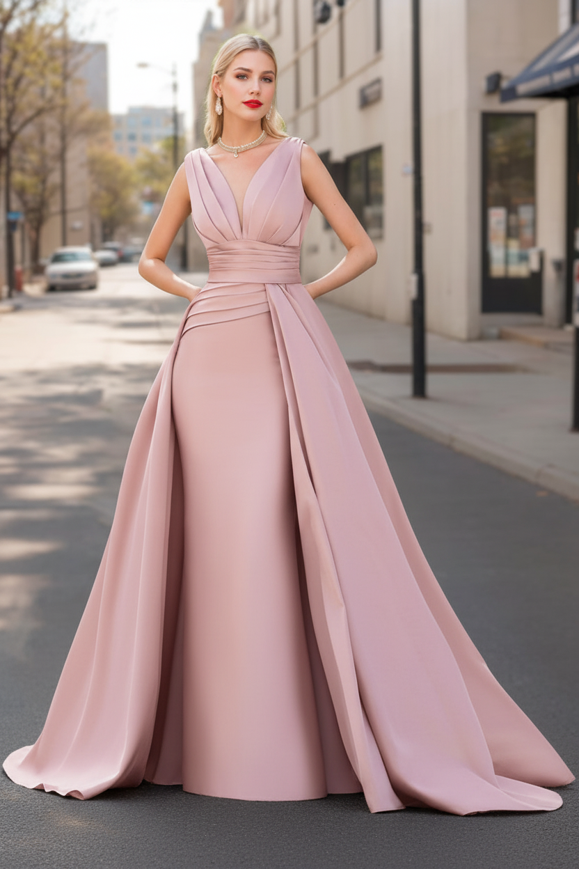 A-Line/Princess V-Neck Sleeveless Luxurious Mother Of The Bride Dresses