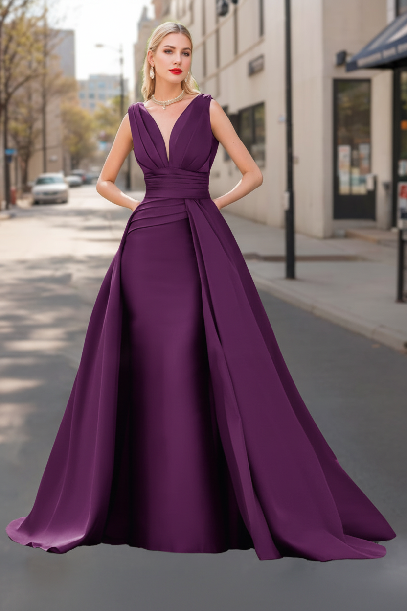 A-Line/Princess V-Neck Sleeveless Luxurious Mother Of The Bride Dresses