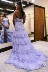 Amazing Column Satin Sleeveless Prom Evening Dresses With Ruffles Split