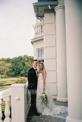 Amazing Long Ivory A-line Strapless Lace Wedding Dress