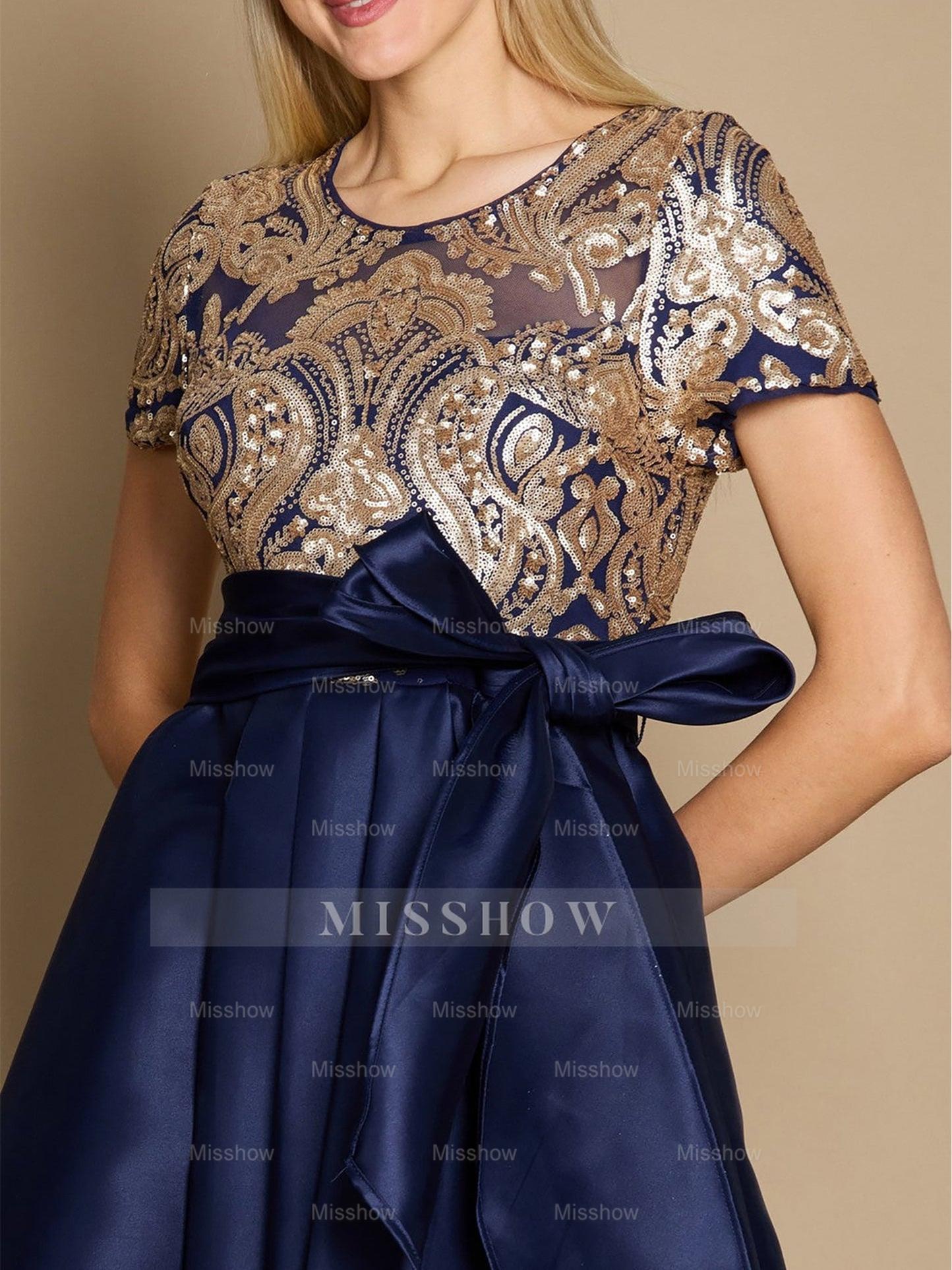 Ankle-Length Asymmetrical Mother of the Bride Dress in A-Line/Princess Style