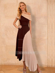 Asymmetrical A-Line Princess Mother of the Bride Dresses with Ruffles