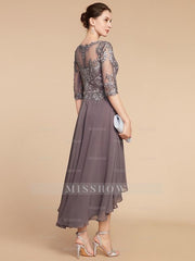 Asymmetrical Scoop A-Line Mother of the Bride Princess Dresses