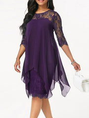 Beautiful Knee-Length Mother of the Bride Sheath/Column Jewel Neck Dress