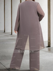 Beautiful Mother of the Bride Pantsuits in Chiffon with Jacket