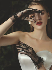 Black Lace Wedding Gloves