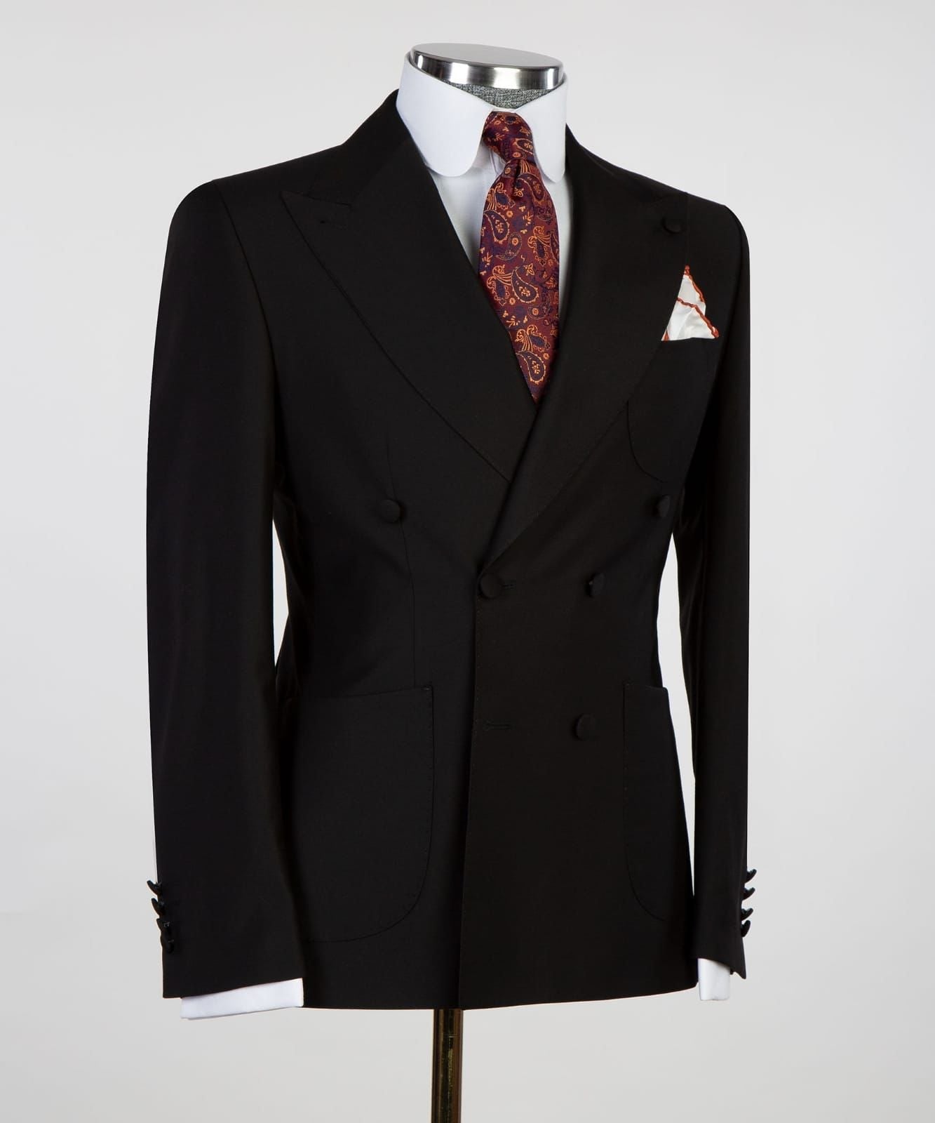 Black Peak Lapel Double Breasted Business Men’s Suits
