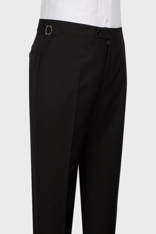 Black Peak Lapel Three-Piece Business Suit for Men