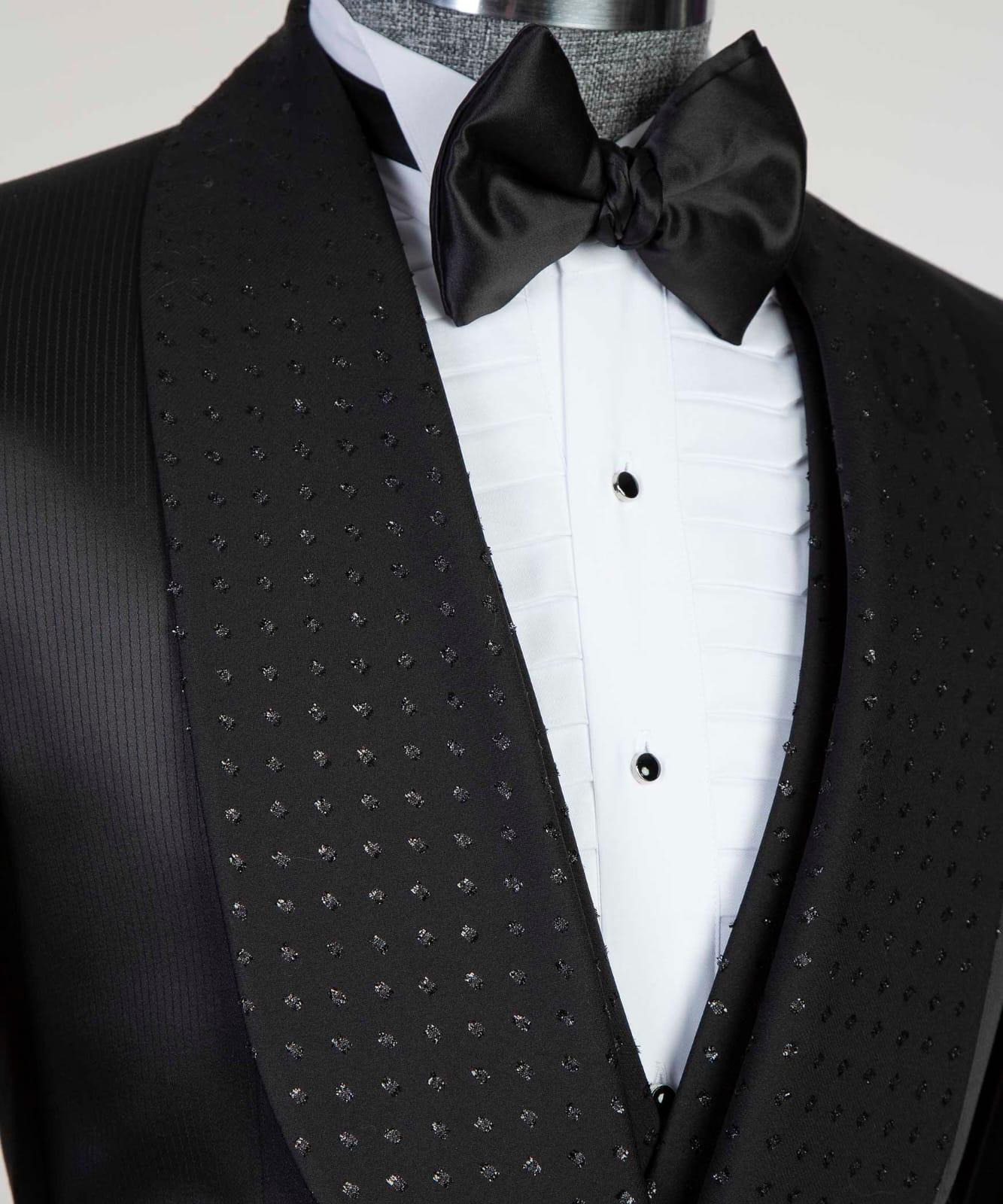 Black Two-Piece Shawl Lapel Custom Wedding Suits