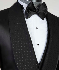 Black Two-Piece Shawl Lapel Custom Wedding Suits