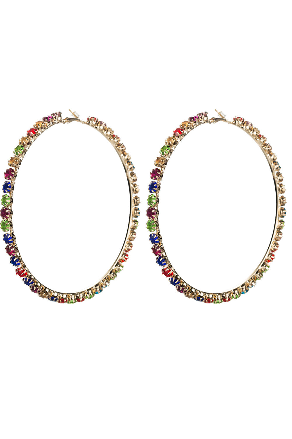 Colorful Beaded Hoop Earring