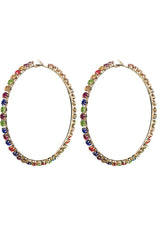 Colorful Beaded Hoop Earring