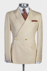 Champagne New Double Breasted Custom Men’s Suits