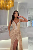 Champagne Sweetheart Luxury Satin Evening Dress with Ruffles