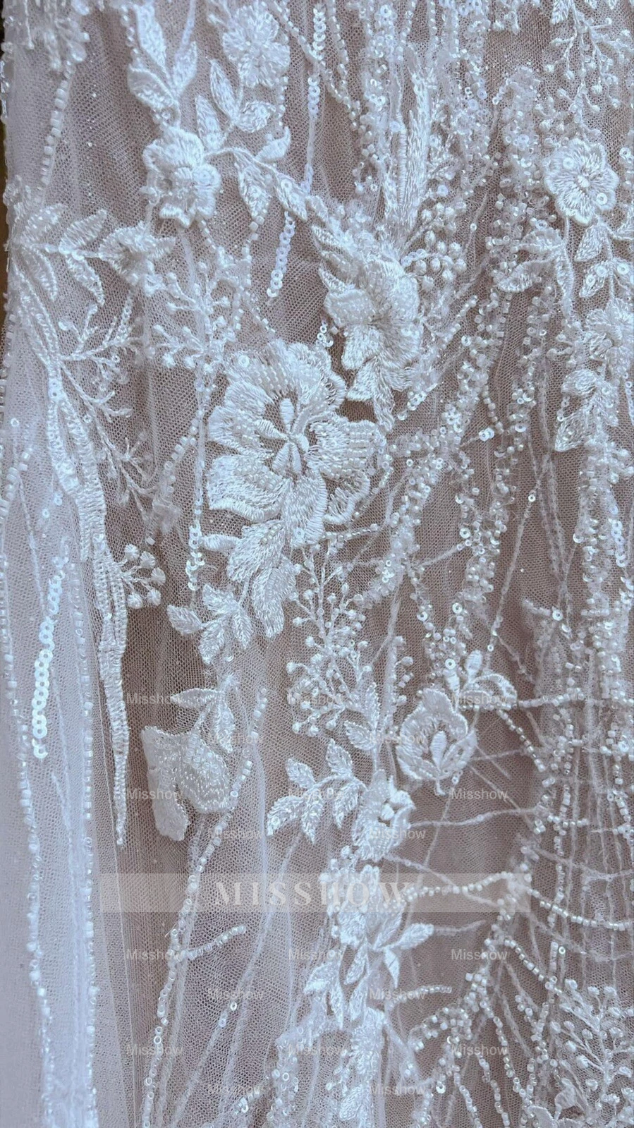 Charming Long White Mermaid Sleeveless V-neck Wdding Dress with Lace