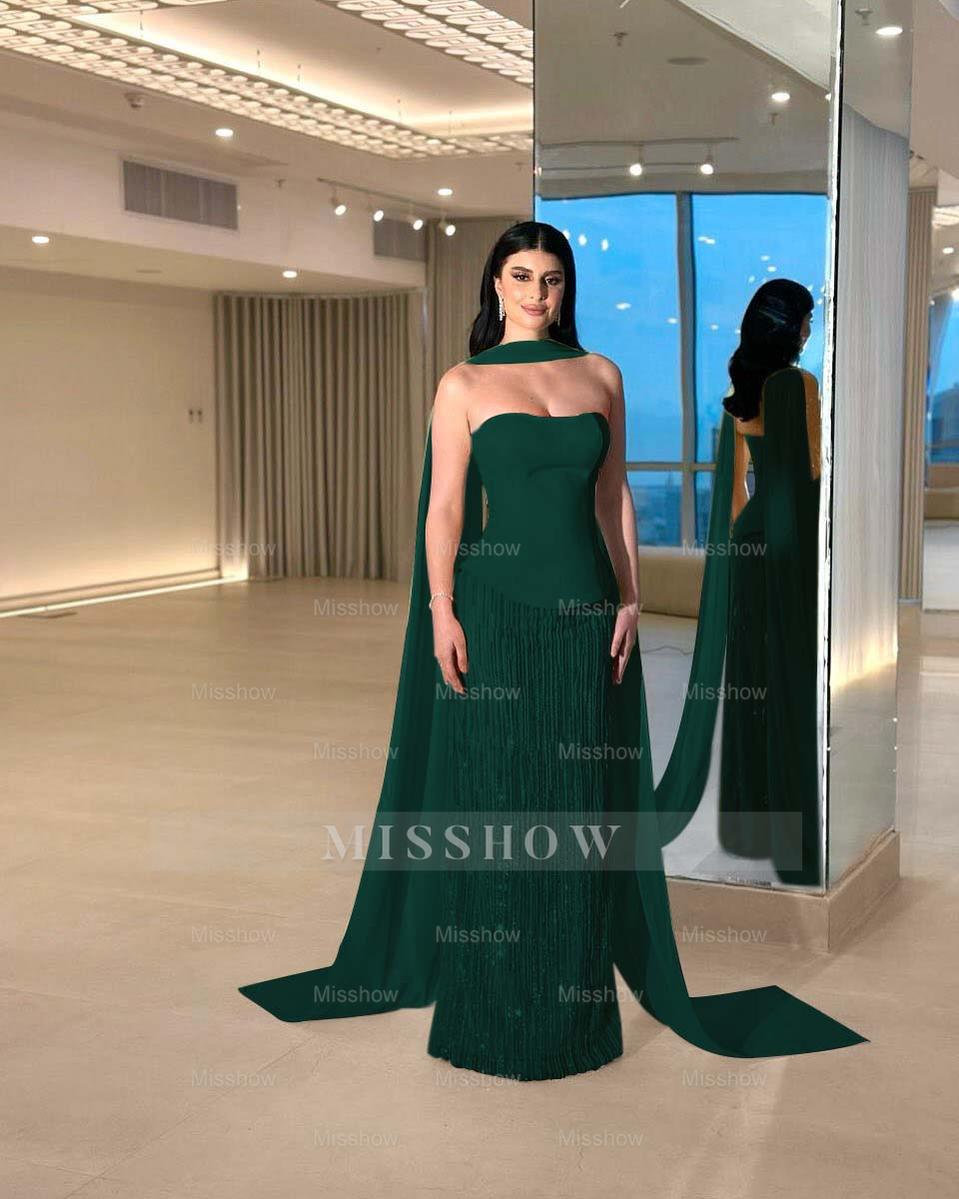 Charming Strapless Sleeveless Long Formal Dress With Beading Pleated