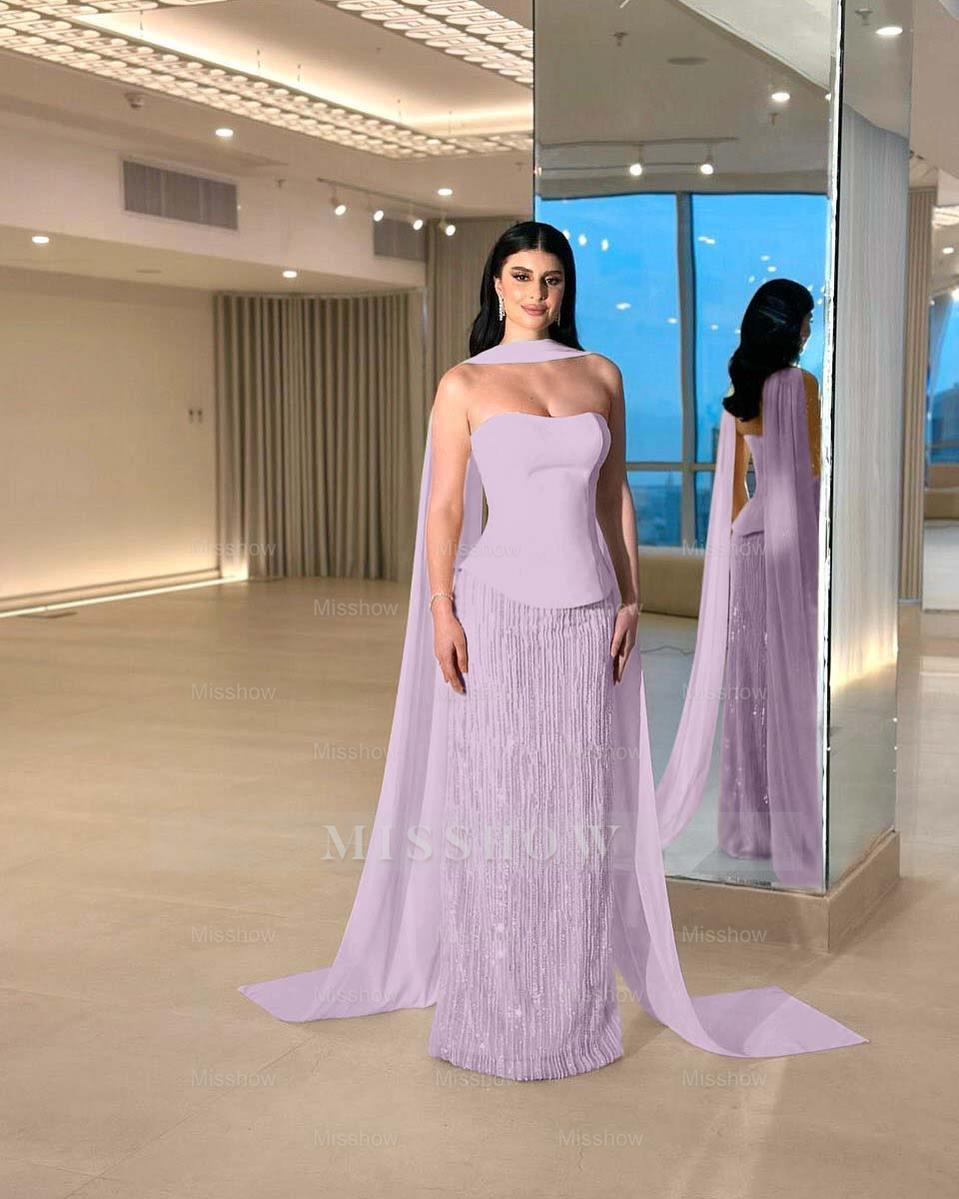 Charming Strapless Sleeveless Long Formal Dress With Beading Pleated