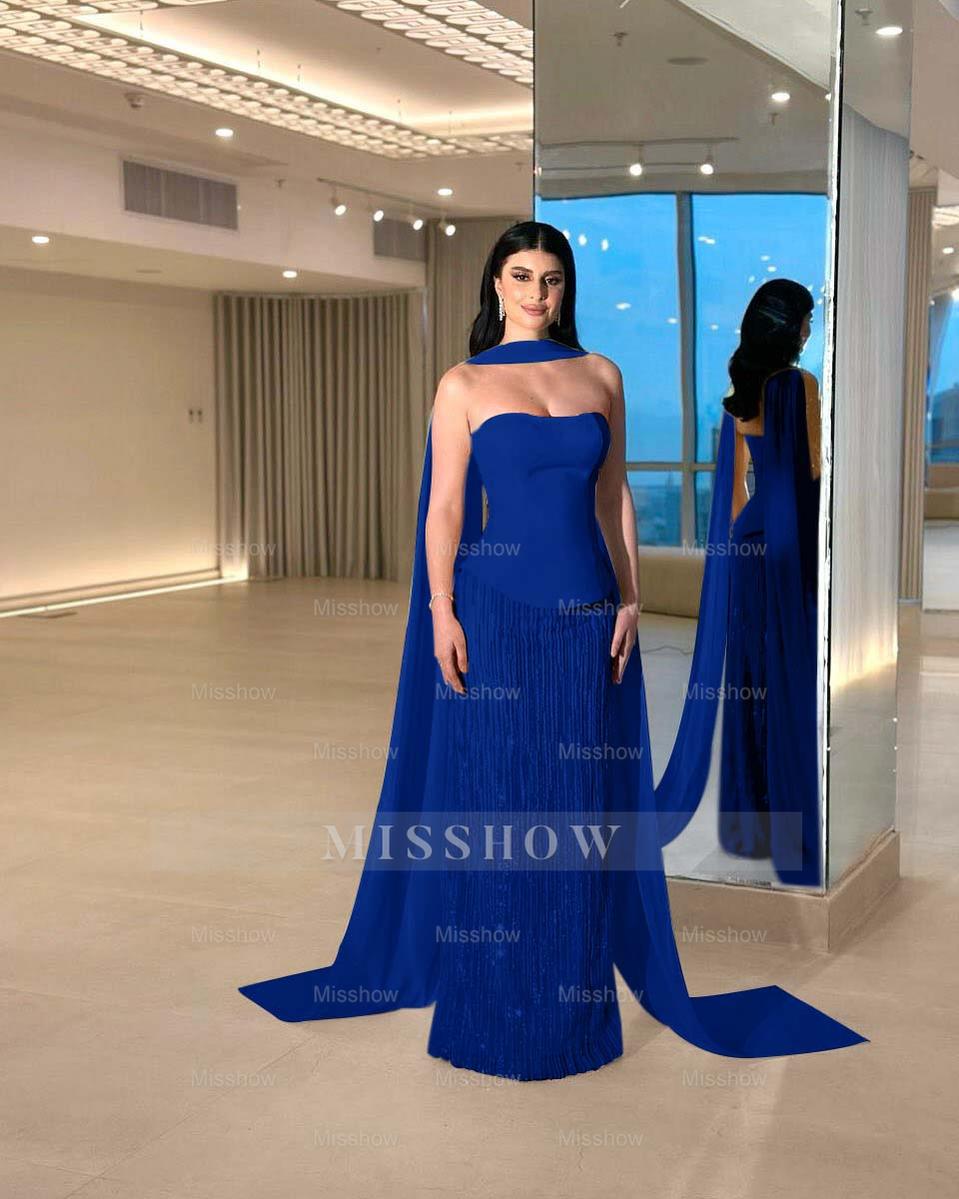 Charming Strapless Sleeveless Long Formal Dress With Beading Pleated