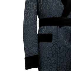 Chic Black Shawl Collar Two-Piece Jacquard Groom's Suit