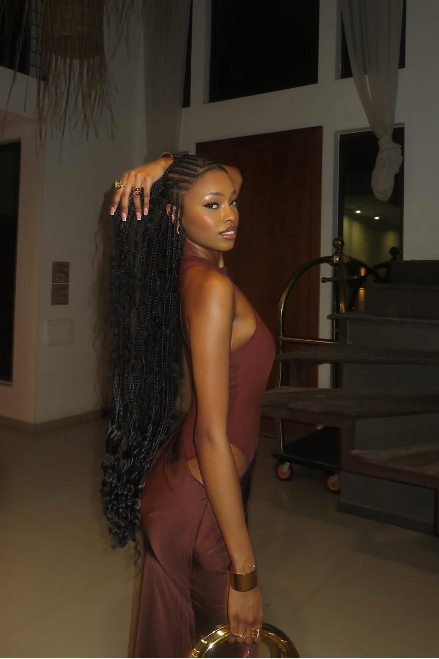 Chic High Neck Sleeveless Mermaid Long Formal Dress With Pleated