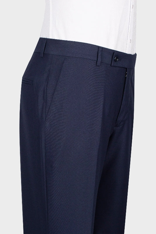 Chic Navy Blue Shawl Lapel Double-Breasted Suit