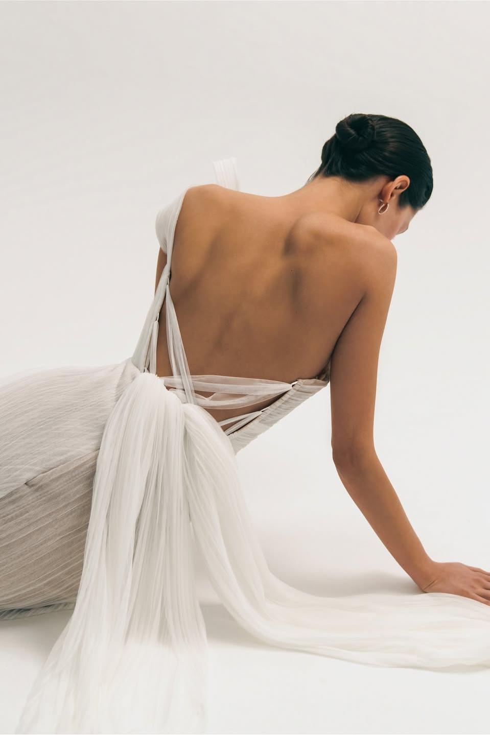 Chic One Shoulder Sleeveless Long Split Formal Dress With Pleated