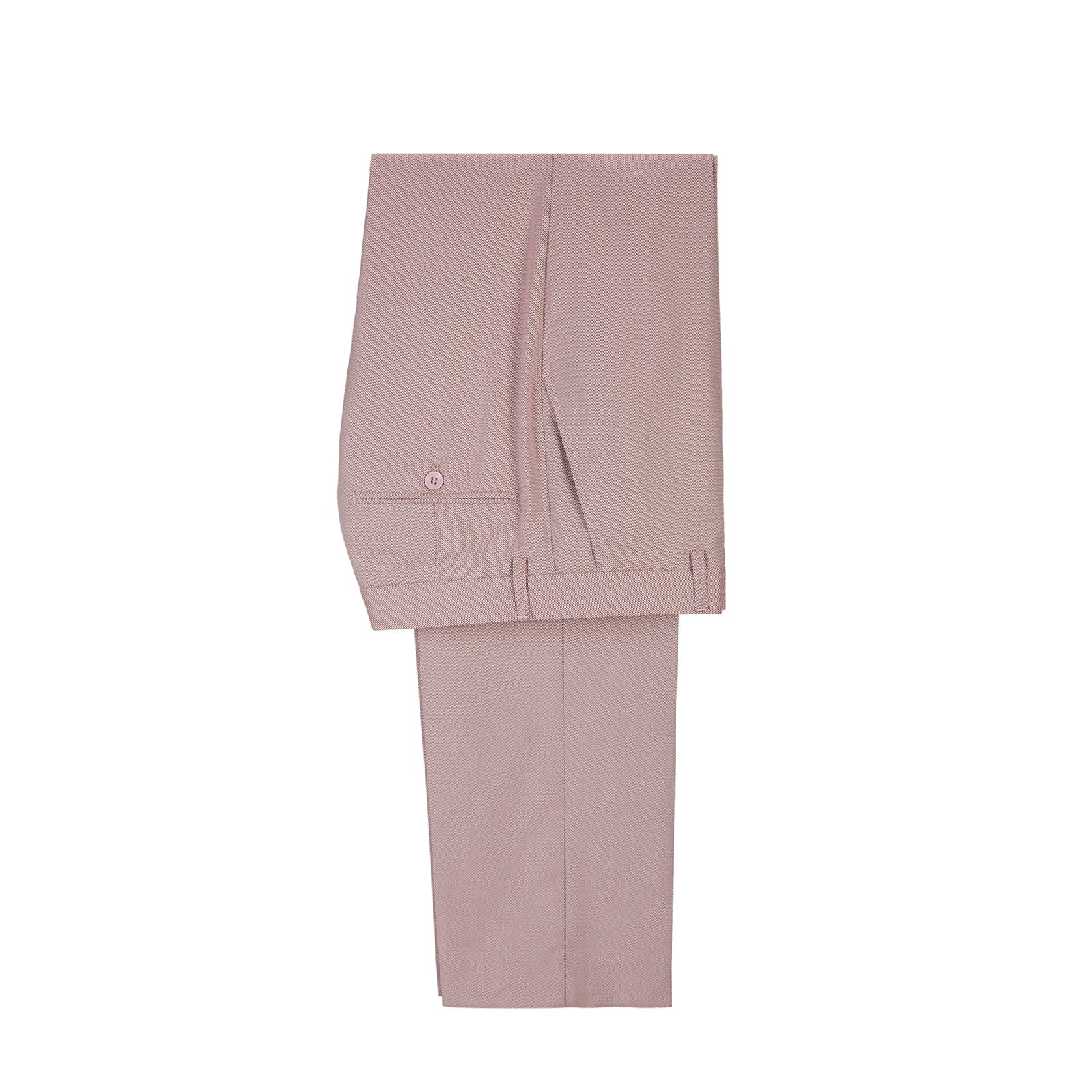 Chic Pink Double-Breasted Peaked Lapel Men’s Suit