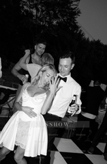 Chic Short White A-line Speghetti Straps Lace Corset Wedding Dress