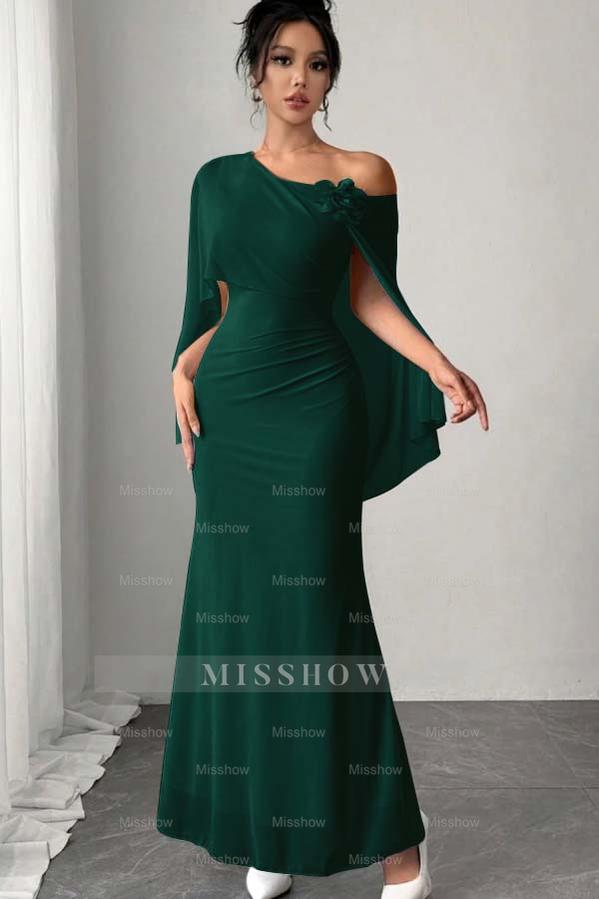 Chic Sleeveless Mermaid Long Formal Dress With Pleated Appliques