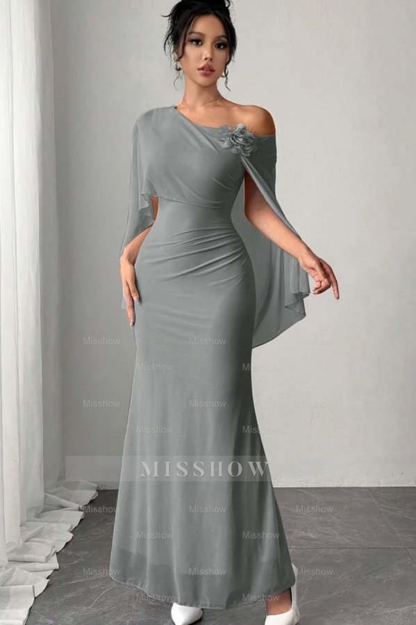 Chic Sleeveless Mermaid Long Formal Dress With Pleated Appliques