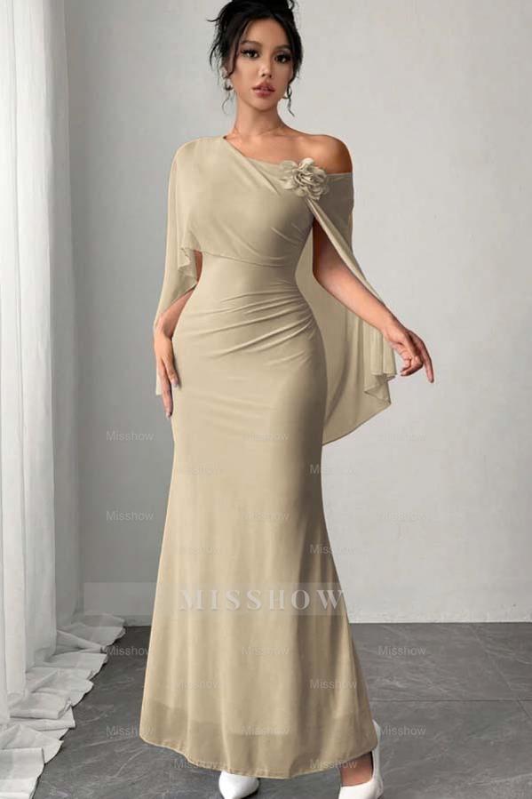 Chic Sleeveless Mermaid Long Formal Dress With Pleated Appliques