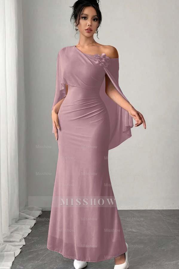 Chic Sleeveless Mermaid Long Formal Dress With Pleated Appliques