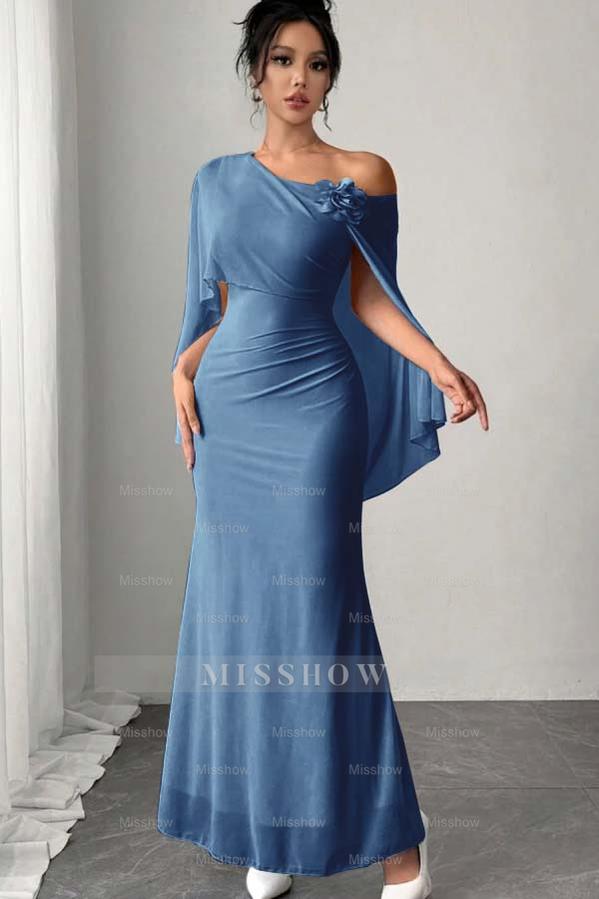 Chic Sleeveless Mermaid Long Formal Dress With Pleated Appliques