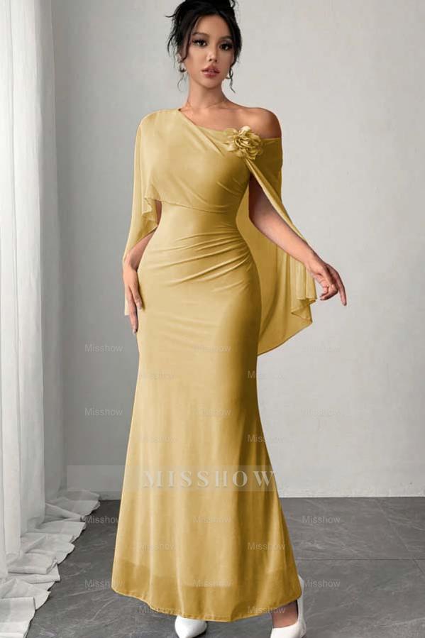 Chic Sleeveless Mermaid Long Formal Dress With Pleated Appliques