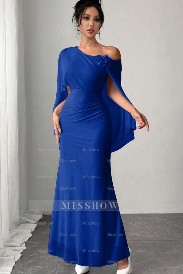 Chic Sleeveless Mermaid Long Formal Dress With Pleated Appliques