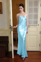 Chic Strapless Sleeveless Long Mermaid Formal Dress With Pleated
