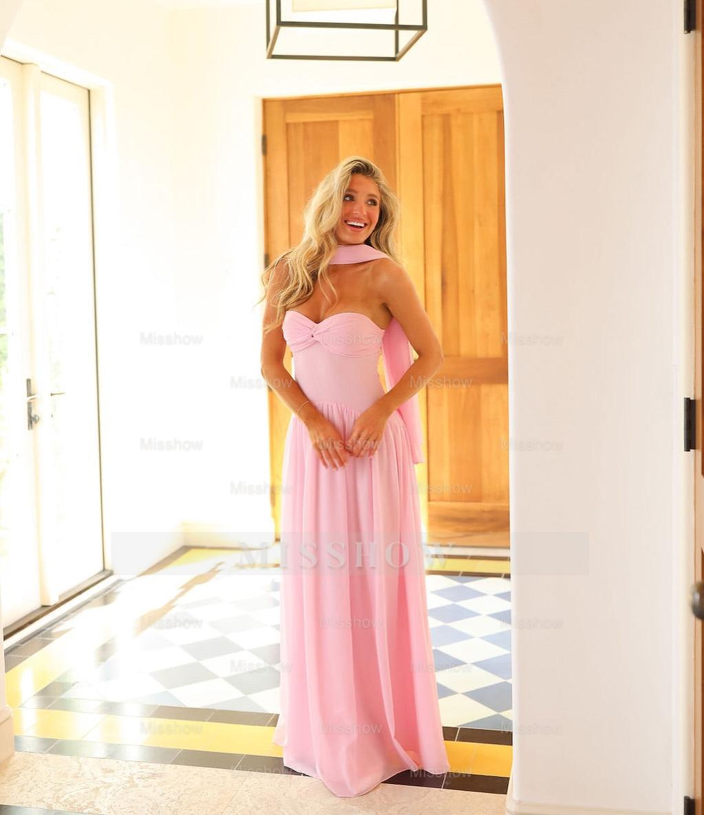 Chic Sweetheart Strapless Sleeveless Long Formal Dress With Pleated